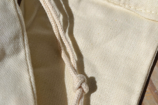 8x12 Inches Reusable Eco-Friendly Double Drawstring Cotton CANVAS Bags Natural Color