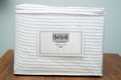 Cotton Thermal Blanket Waffle weave 3D design