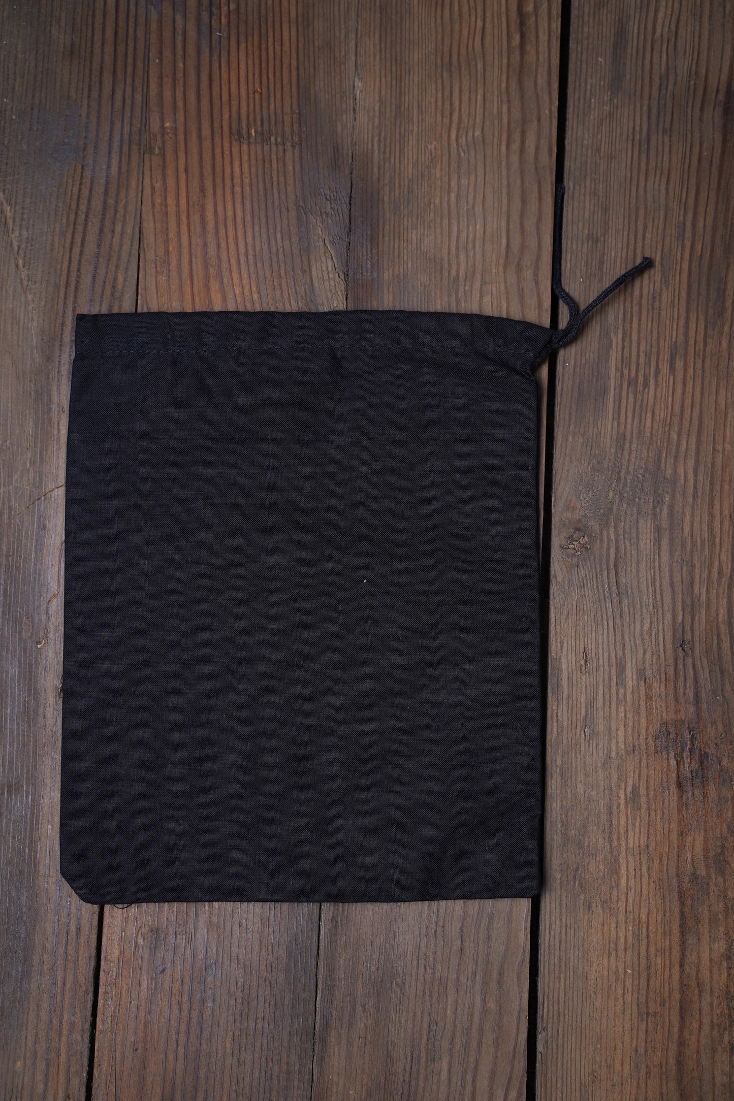 12x16 Inches Reusable Eco-Friendly Cotton Double Drawstring Bags Black Color