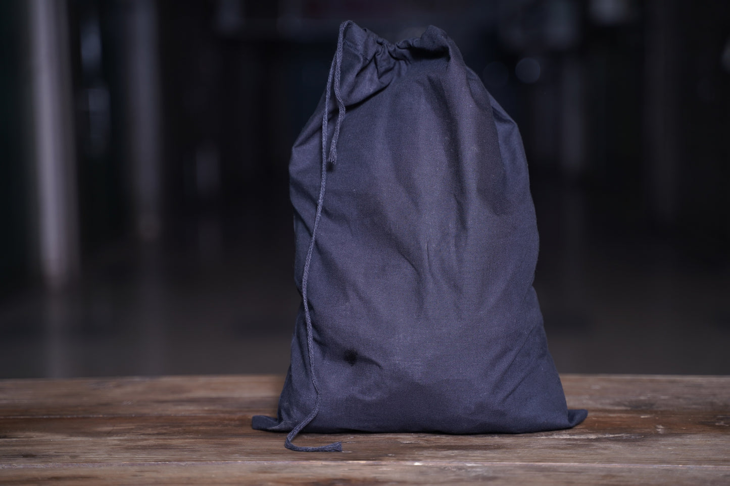 12x18 Inches Reusable Eco-Friendly Cotton Single Drawstring Bags Black Color