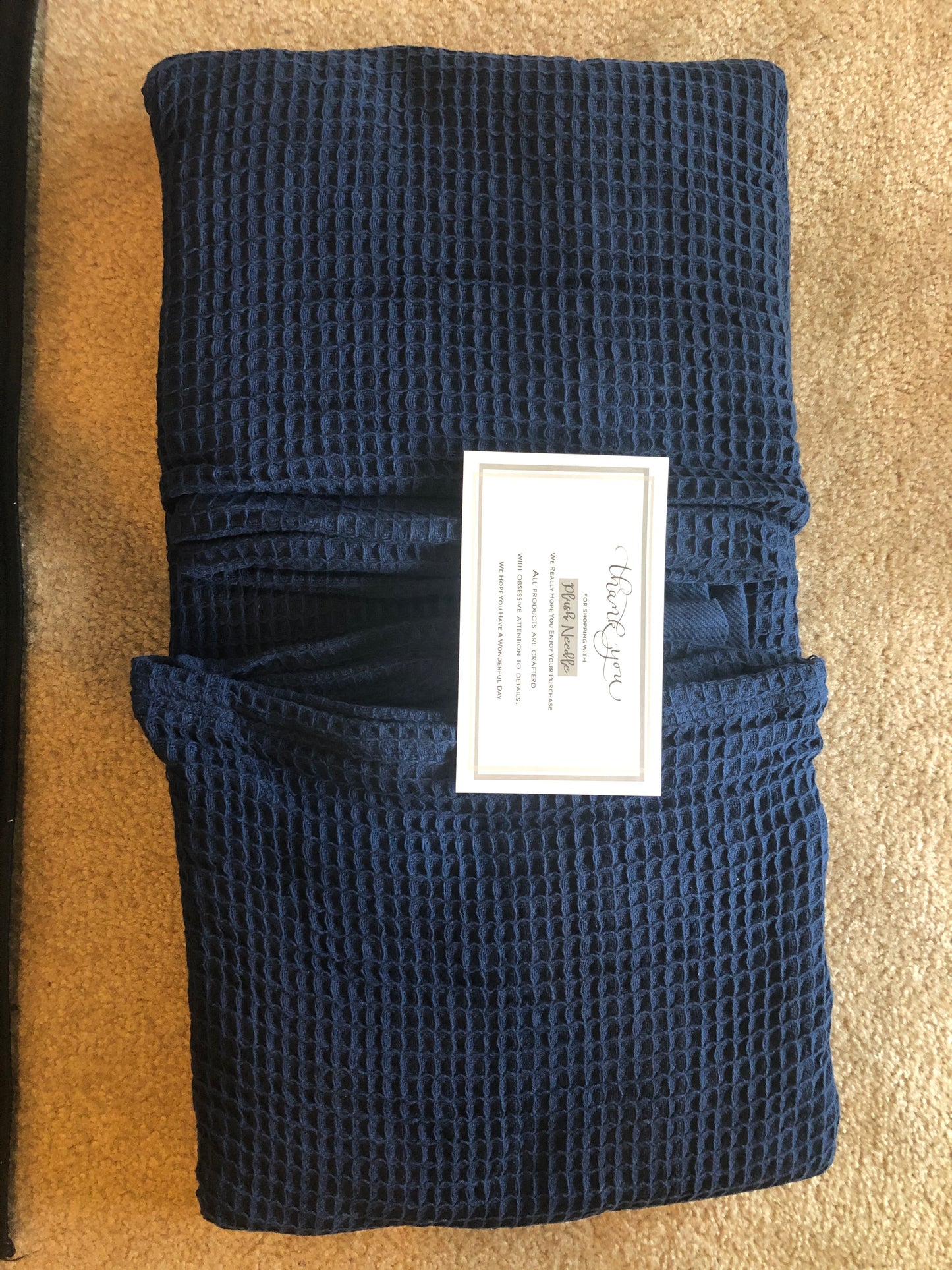 Cotton Thermal Blanket Waffle weave 3D design