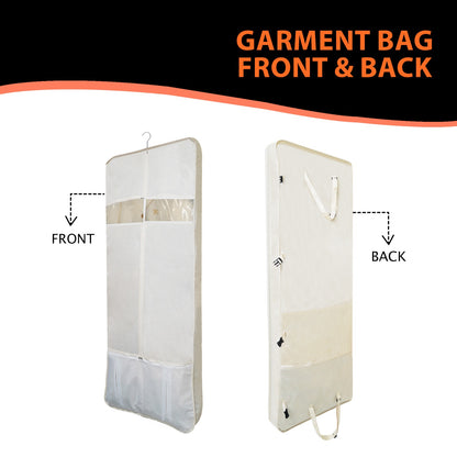 62" x 24" x 4" Premium garment bags: Protect your clothes in style.