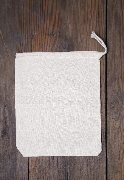 Reusable Eco-Friendly Cotton Bags - 12x16 and 8x10 inches